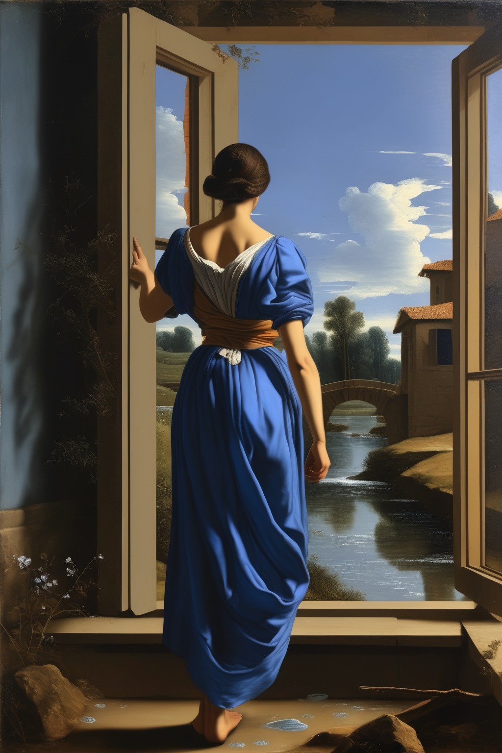 00114-3712060594-_lora_Nicolas Poussin Style_1_Nicolas Poussin Style - Medium shot of a woman with a blue dress from the back in front of a windo.png